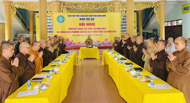 Ban Trị sự GHPGVN tỉnh Bình Định tổng kết hoạt động Phật sự năm 2023