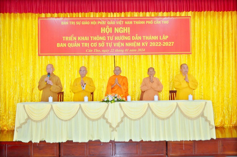 Hội nghị triển khai thông tư hướng dẫn thành lập Ban Quản Trị cơ sở tự viện, tại thiền viện Trúc Lâm Phương Nam