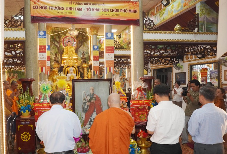 Chùa Phổ Minh (Q.Gò Vấp, TP.HCM) tưởng niệm Hòa thượng khai sơn chùa