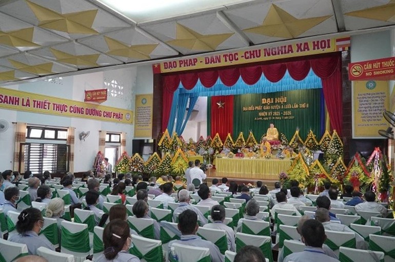 Toàn cảnh Đại hội đại biểu Phật giáo huyện A Lưới nhiệm kỳ 2021-2026