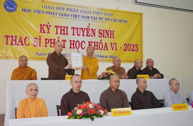 Kỳ thi tuyển sinh Thạc sĩ Phật học khóa VI - năm 2023 vào sáng 9-1, tại cơ sở 1 Học viện Phật giáo VN tại TP.HCM (750 Nguyễn Kiệm, quận Phú Nhuận, TP.HCM)