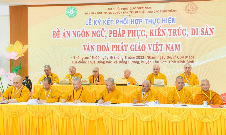 Lễ ký kết phối hợp thực hiện 4 đề án giữa Ban Văn hóa T.Ư với đại diện lãnh đạo Ban Trị sự GHPGVN 11 tỉnh phía Bắc 