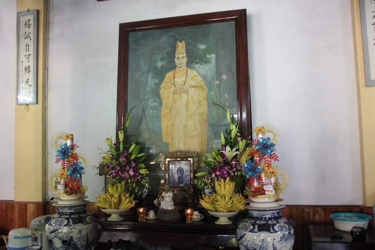 Di ảnh cố Hòa thượng Thích Mật Nguyện được tôn trí tại chùa Linh Quang (TP.Huế)