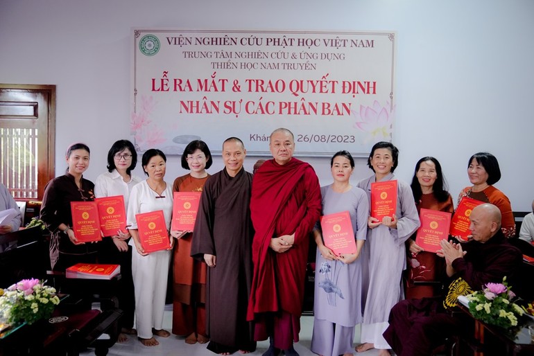 Lễ ra mắt và trao quyết định bổ nhiệm nhân sự 5 phân ban của Trung tâm Nghiên cứu & Ứng dụng Thiền học Nam truyền thuộc Viện Nghiên cứu Phật học VN