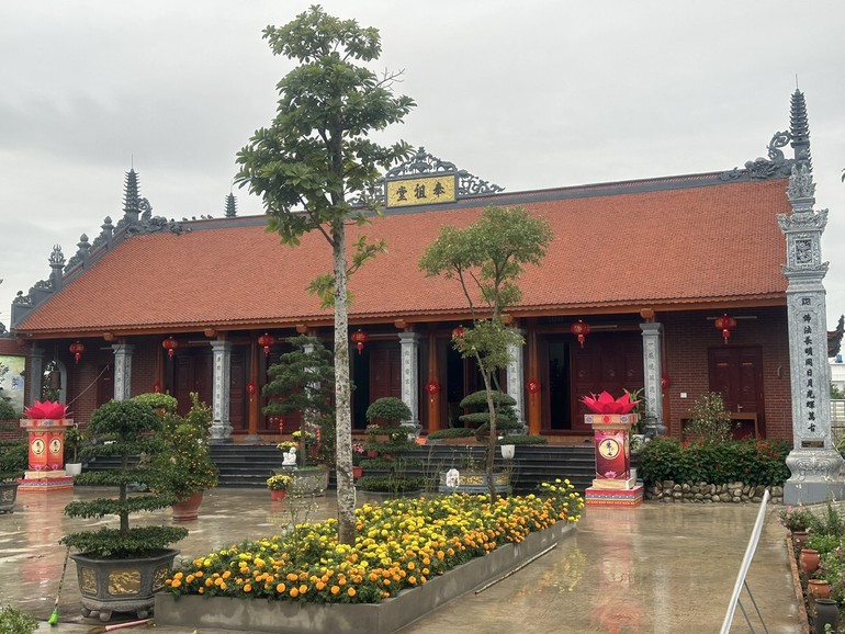 Ngôi tổ đường chùa Lại Sơn sau khi được trùng tu