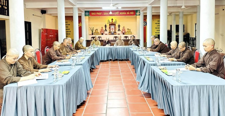 Phiên họp Ban Trị sự GHPGVN tỉnh Ninh Bình diễn ra tại chùa Phúc Chỉnh (P.Nam Thành, TP.Ninh Bình)