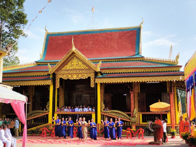 Ngôi giảng đường chùa Kosla tại X.Thanh Sơn, H.Trà Cú, tỉnh Trà Vinh 