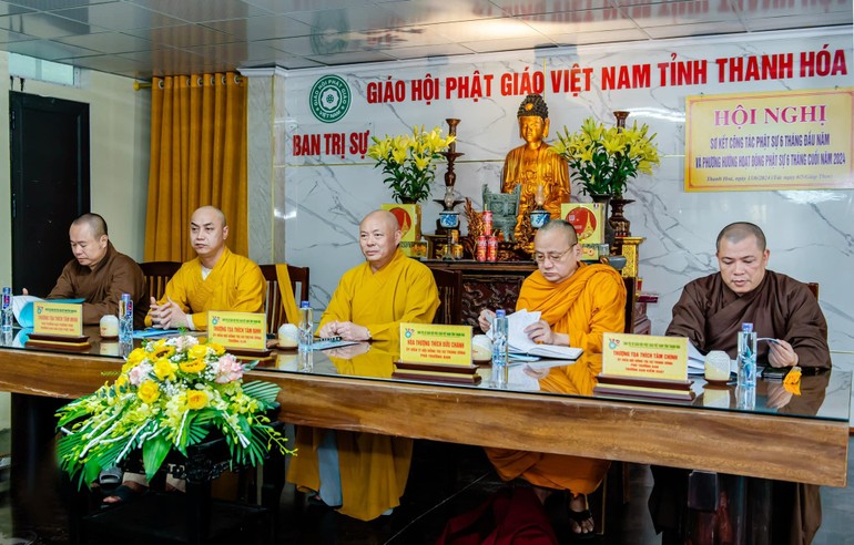 Ban Trị sự GHPGVN tỉnh Thanh Hóa tổ chức Hội nghị sơ kết Phật sự 6 tháng đầu năm 2024 tại chùa Đại Bi