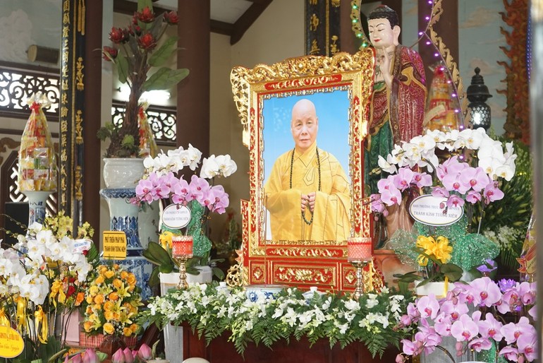 Di ảnh cố Hòa thượng Thích Thiện Toàn tại chùa Pháp Lâm