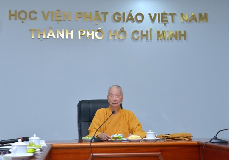 Trưởng lão Quyền Pháp chủ GHPGVN quang lâm chỉ đạo - Ảnh: Bảo Toàn/BGN