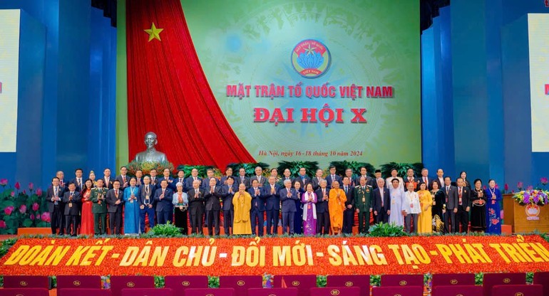 Lãnh đạo Đảng, Nhà nước với đạo biểu tham dự Đại hội đại biểu toàn quốc Mặt trận Tổ quốc Việt Nam lần thứ X, nhiệm kỳ 2024-2029 - Ảnh: Đăng Huy