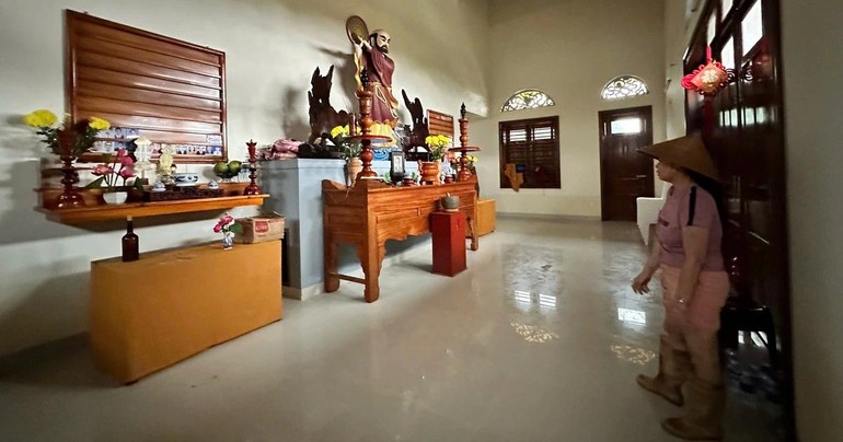 Nhờ chùa Long Quang mà nhiều người dân thôn Mỹ Xuân được an toàn trong trận lũ lịch sử