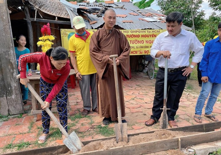 Khởi công xây dựng "Mái ấm Tường Nguyên" tại xã Phú Phụng, huyện Chợ Lách, tỉnh Bến Tre - Ảnh: CTV