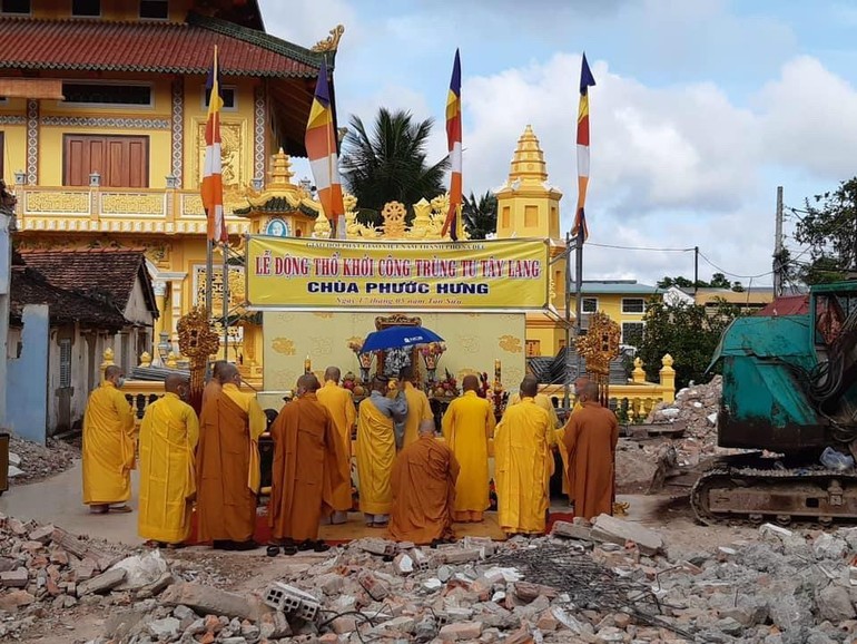 Lễ động thổ xây dựng Tây lang chùa Phước Hưng, TP.Sa Đéc