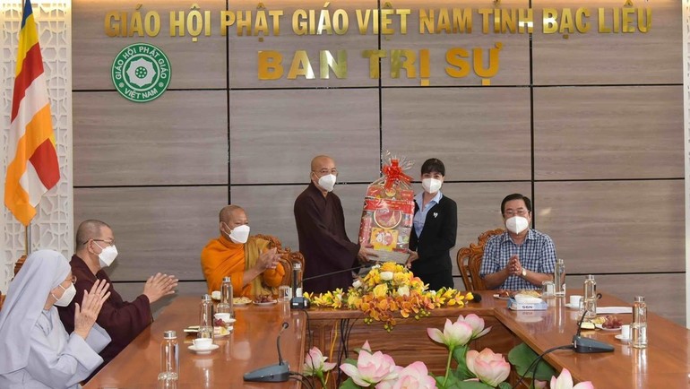 Ban Dân tộc và Tôn giáo tỉnh chúc Tết Ban Trị sự GHPGVN tỉnh Bạc Liêu