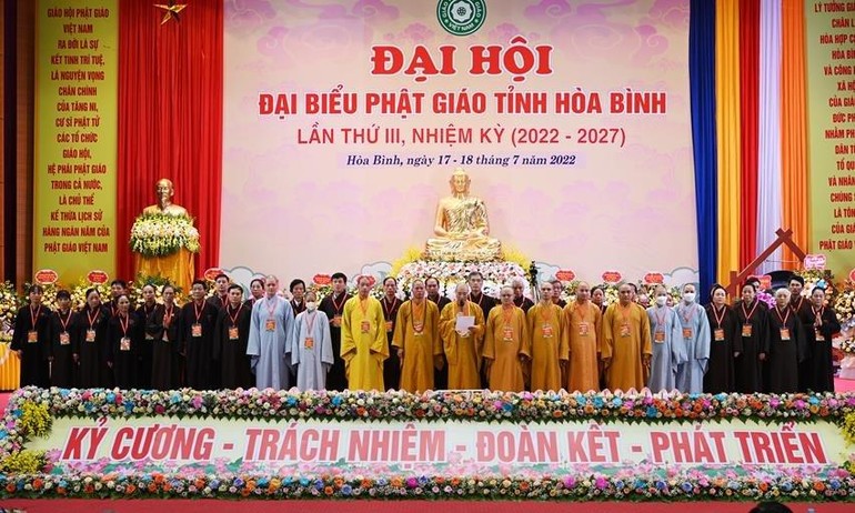 Tân Ban Trị sự GHPGVN tỉnh Hòa Bình ra mắt đại hội