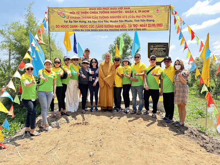 Hội từ thiện chùa Tường Nguyên khánh thành cầu Tường Nguyên 473 tại xã Tân Hoà Tây