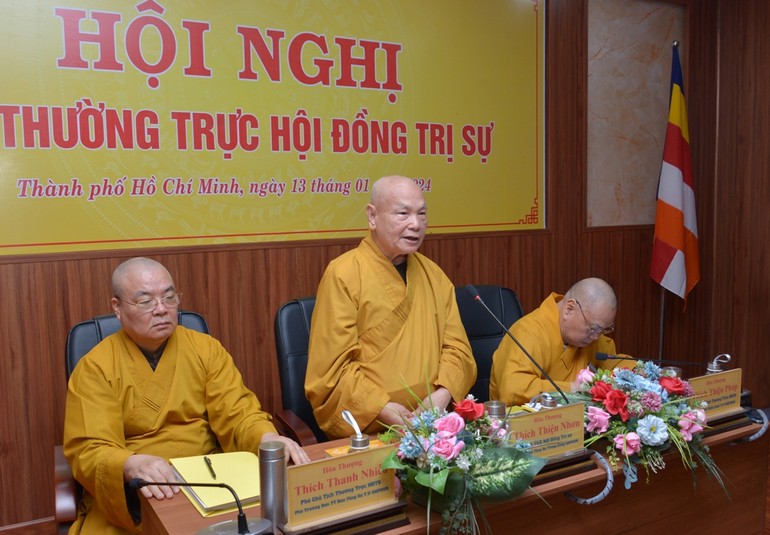 Hòa thượng Thích Thiện Nhơn, Chủ tịch Hội đồng Trị sự GHPGVN - Ảnh: Bảo Toàn/BGN