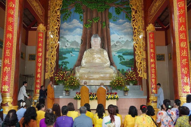 Lễ an vị tôn tượng Đức Bổn Sư Thích Ca Mâu Ni tại chánh điện mới chùa Hội Phước