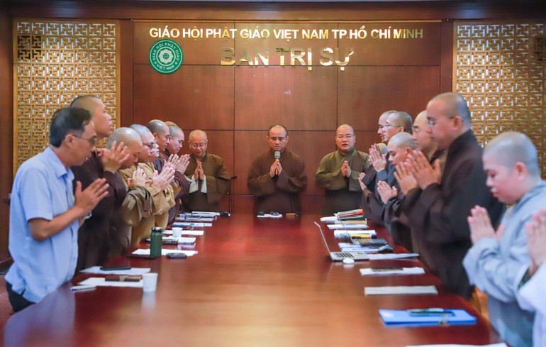 Buổi họp lần đầu tiên của Ban Thông tin - Truyền thông GHPGVN TP.HCM sau sáp nhập nhằm triển khai hoạt động Phật sự