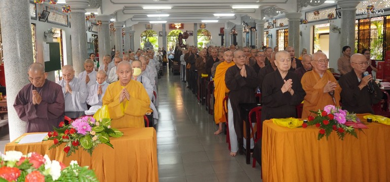 Chư tôn đức Phật giáo Q.Gò Vấp sinh hoạt tập trung tại chùa Huỳnh Kim trong khóa An cư kiết hạ Phật lịch 2567