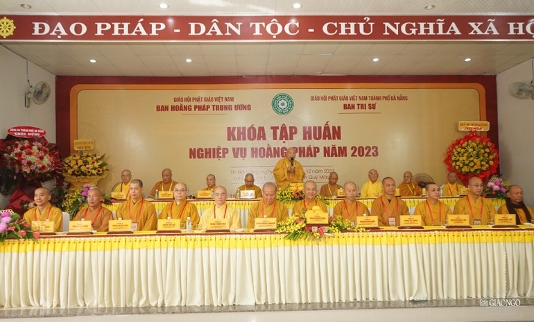 Khóa tập huấn nghiệp vụ hoằng pháp năm 2023 tại TP.Đà Nẵng - Ảnh: Nguyên Hà