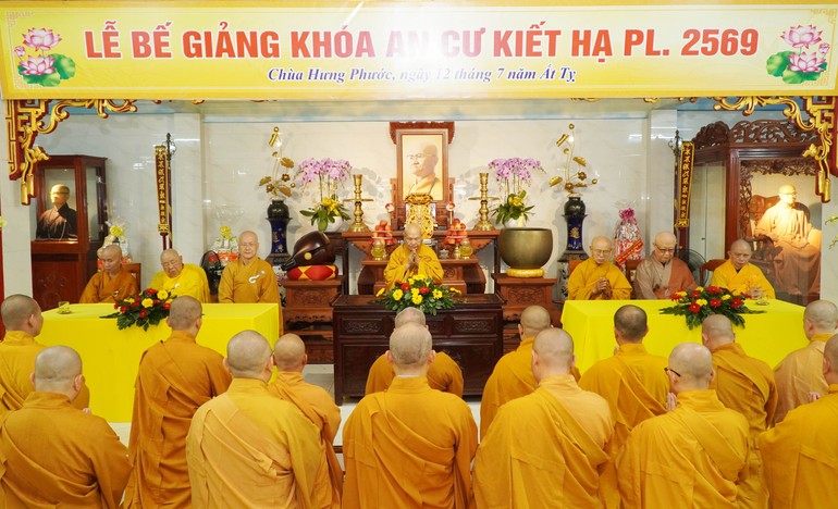 Trường hạ chùa Hưng Phước tạ pháp khóa An cư kiết hạ Phật lịch 2569