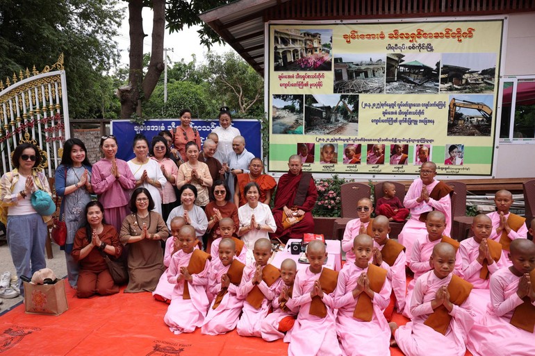 Đoàn từ thiện chùa Thiên Quang cứu trợ tại Myanmar