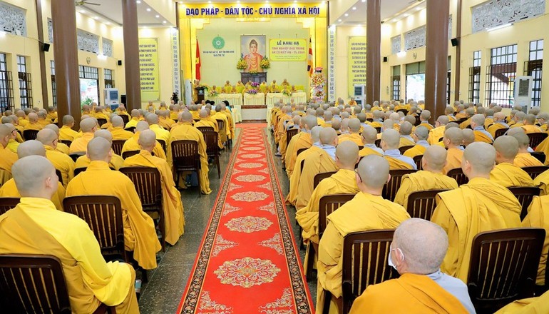 Lễ khai hạ của Phật giáo tỉnh Bình Dương tại tổ đình Hội Khánh (Thủ Dầu Một)
