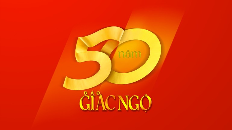 Logo chính thức của sự kiện Kỷ niệm 50 năm Báo Giác Ngộ ra số đầu tiên (1-1-1976 – 1-1-2026)