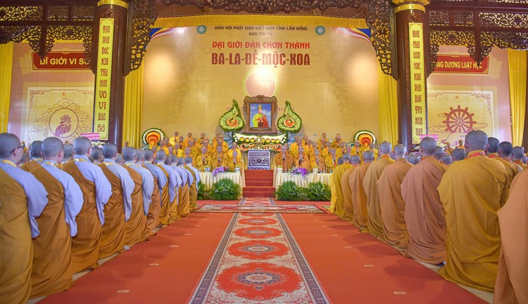 Trang nghiêm Lễ khai mạc Đại giới đàn Chơn Thành Phật lịch 2569 tại thiền viện Trúc Lâm Chánh Thiện - Ảnh: Quảng Đạo/BGN