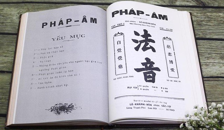 Tờ Pháp Âm ra đời vào tháng 8-1929 được Thư viện Huệ Quang ấn hành lại 