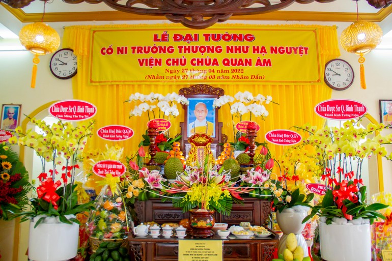 Di ảnh cố Ni trưởng Thích nữ Như Nguyệt tại chùa Quan Âm