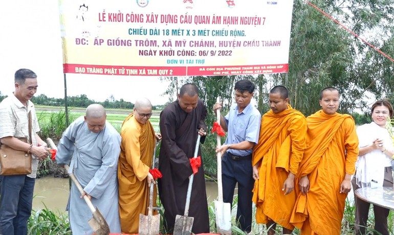 Lễ khởi công xây dựng cầu Quan Âm hạnh nguyện 7 tại Trà Vinh