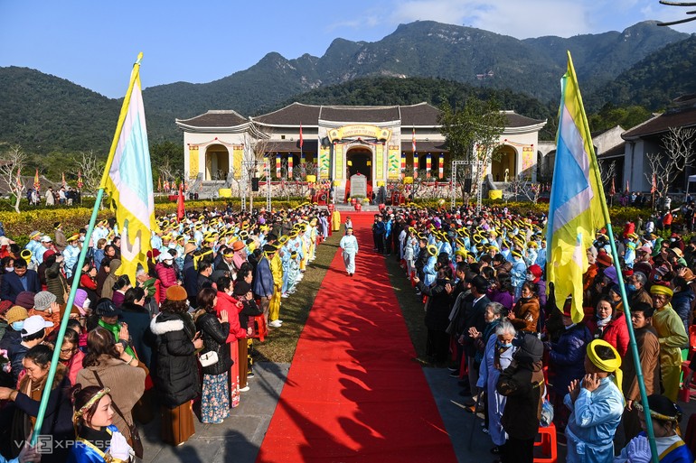 Lễ hội xuân Yên Tử, TP.Uông Bí, Quảng Ninh, khai mạc sáng mùng 10 tháng Giêng (31-1-2023) - Ảnh: Giang Huy