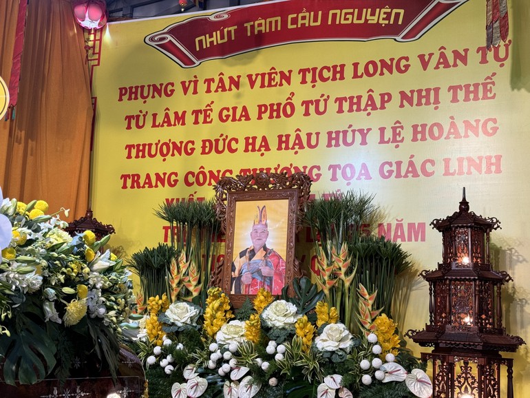 Giác linh đường cố Thượng tọa Thích Đức Hậu tại chùa Long Vân (Q.Bình Tân, TP.HCM)