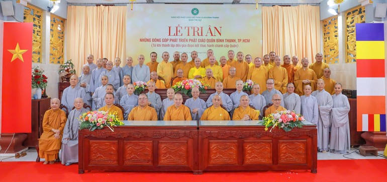 Buổi họp mặt tri ân chư tôn giáo phẩm Tăng Ni đã đồng hành và đóng góp phát triển Phật giáo Q.Bình Thạnh, vào ngày 21-6