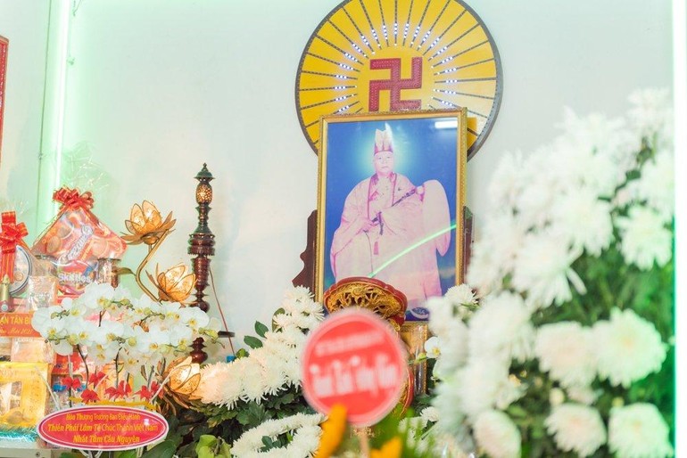 Di ảnh cố Hòa thượng Thích Mỹ Quang - Ảnh: Đăng Huy 