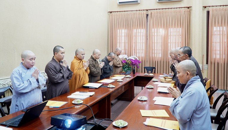 Phiên họp của Hội đồng Điều hành Học viện và các phòng, ban tại Cơ sở I - Ảnh: Quảng Hậu/BGN