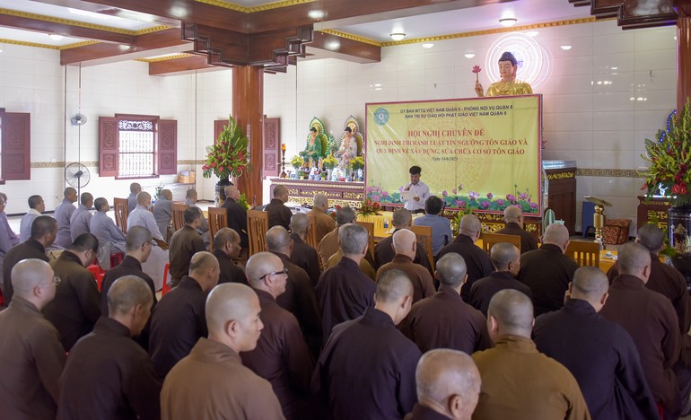 Hội nghị chuyên đề liên quan Luật Tín ngưỡng, tôn giáo và quy định về xây dựng, sửa chữa cơ sở tôn giáo