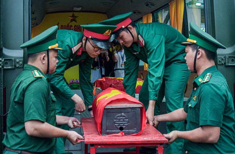 731 bộ hài cốt liệt sĩ được tìm thấy tại Công viên Lê Thị Riêng sẽ được di quách về an táng tại Nghĩa trang Liệt sĩ TP.HCM - Ảnh: Quảng Đạo/BGN