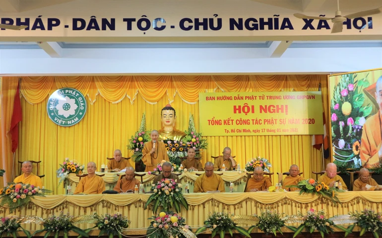 Hòa thượng Thích Thanh Hùng, Trưởng ban Hướng dẫn Phật tử Trung ương phát biểu