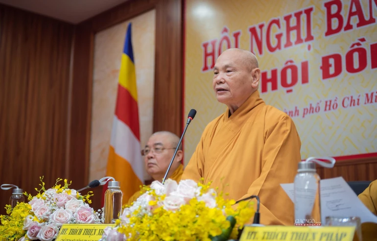 Hòa thượng Thích Thiện Nhơn, Chủ tịch Hội đồng Trị sự GHPGVN - Ảnh: Đăng Huy