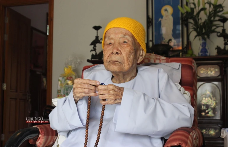 Ni trưởng Thích nữ Như Ngọc lúc 103 tuổi - Ảnh: Nhã An/BGN