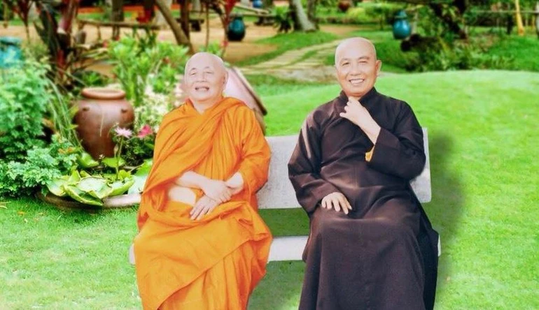 Nhị vị Hoà thượng Thích Minh Châu và Thích Thanh Từ