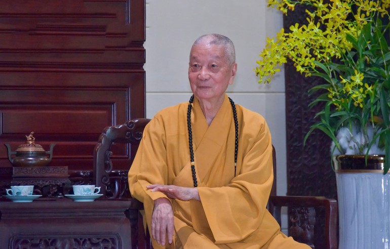 Đại lão Hòa thượng Thích Trí Quảng, Pháp chủ GHPGVN - Ảnh: Bảo Toàn/BGN