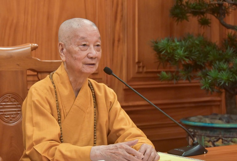 Đức Pháp chủ GHPGVN - Ảnh: Quảng Đạo/BGN