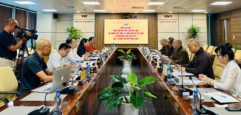 Phái đoàn GHPGVN tại Trung tâm Truyền hình Việt Nam - TP.HCM