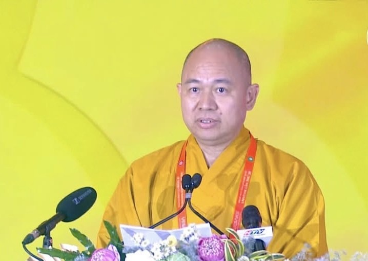 Thượng tọa Thích Đức Thiện đọc toàn văn Tuyên bố chung Đại lễ Vesak Liên Hiệp Quốc Thành phố Hồ Chí Minh 2025 tại phiên bế mạc, sáng nay, 8-5