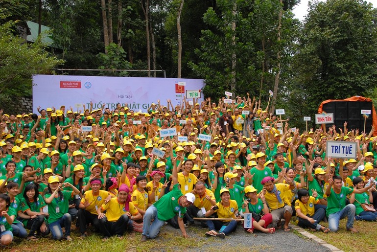 Hội trại Tuổi trẻ Phật giáo do Báo Giác Ngộ tổ chức - Ảnh: Bảo Toàn
